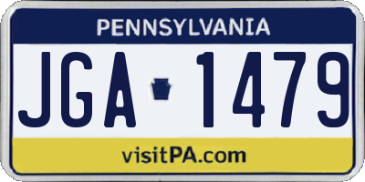 PA license plate JGA1479