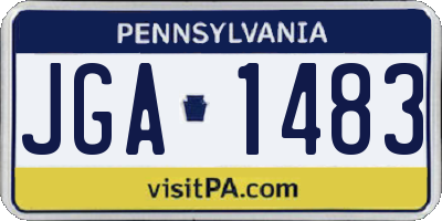 PA license plate JGA1483