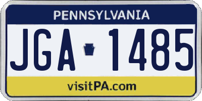 PA license plate JGA1485