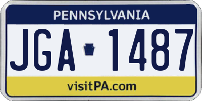 PA license plate JGA1487