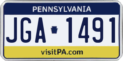 PA license plate JGA1491