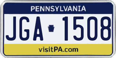 PA license plate JGA1508
