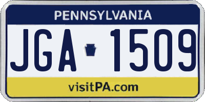 PA license plate JGA1509