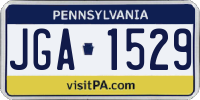 PA license plate JGA1529