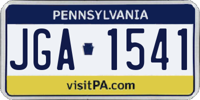 PA license plate JGA1541