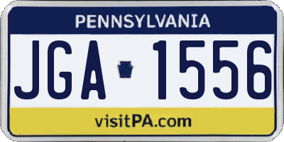 PA license plate JGA1556