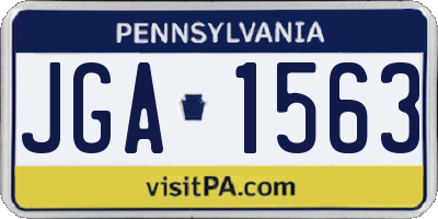 PA license plate JGA1563