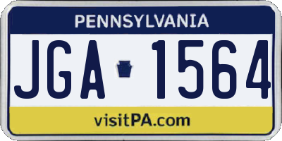 PA license plate JGA1564
