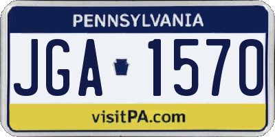 PA license plate JGA1570