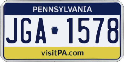 PA license plate JGA1578