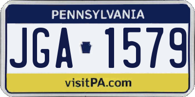 PA license plate JGA1579