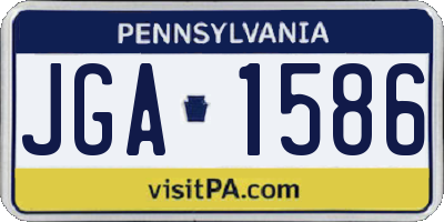 PA license plate JGA1586