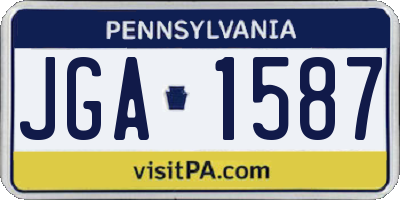 PA license plate JGA1587