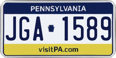 PA license plate JGA1589