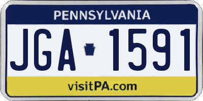 PA license plate JGA1591
