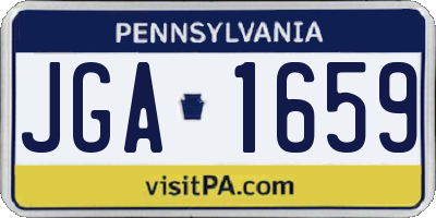 PA license plate JGA1659