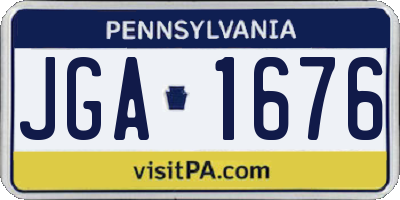 PA license plate JGA1676