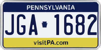 PA license plate JGA1682