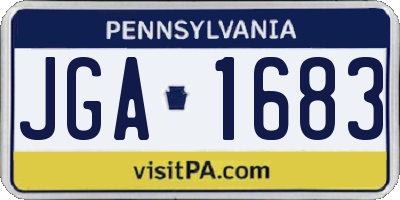 PA license plate JGA1683