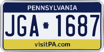 PA license plate JGA1687
