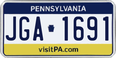 PA license plate JGA1691