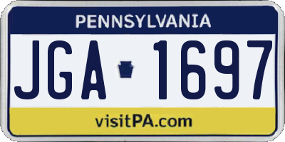 PA license plate JGA1697
