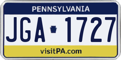 PA license plate JGA1727