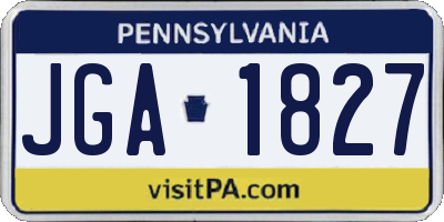 PA license plate JGA1827