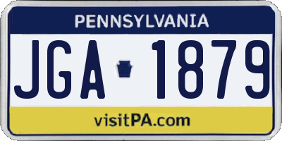 PA license plate JGA1879