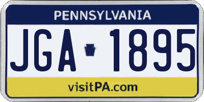 PA license plate JGA1895
