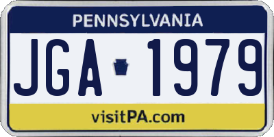PA license plate JGA1979