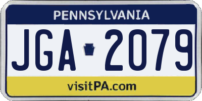 PA license plate JGA2079