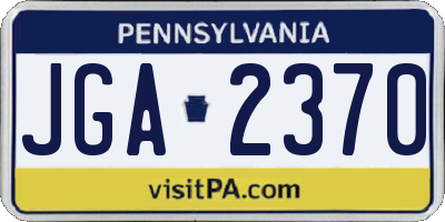 PA license plate JGA2370