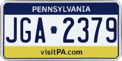 PA license plate JGA2379