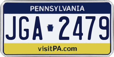 PA license plate JGA2479