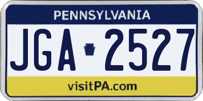 PA license plate JGA2527