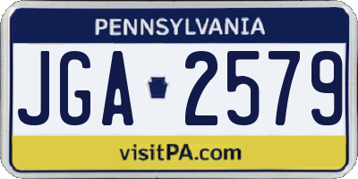 PA license plate JGA2579