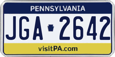 PA license plate JGA2642