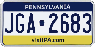 PA license plate JGA2683