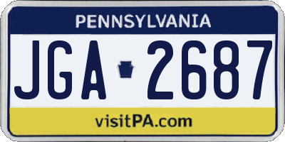 PA license plate JGA2687