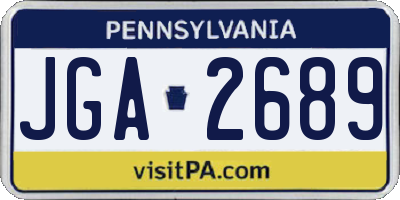 PA license plate JGA2689