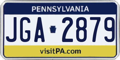 PA license plate JGA2879