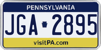 PA license plate JGA2895