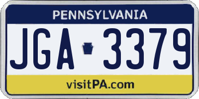 PA license plate JGA3379