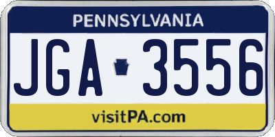 PA license plate JGA3556