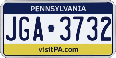 PA license plate JGA3732