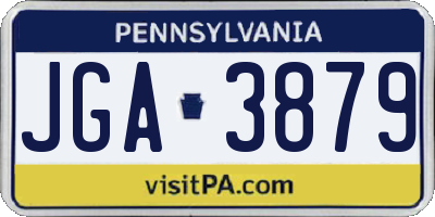PA license plate JGA3879