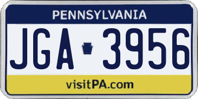 PA license plate JGA3956