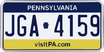 PA license plate JGA4159