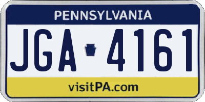 PA license plate JGA4161